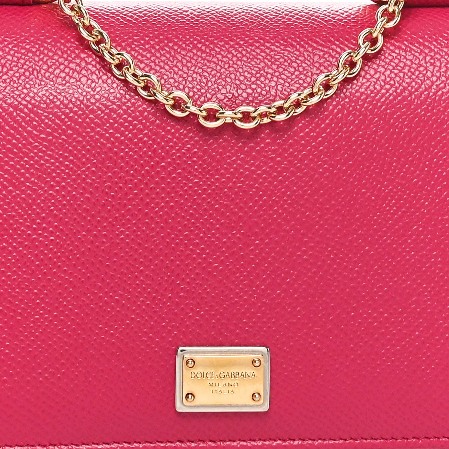 Dolce & Gabbana Dauphine Mini Miss Sicily Chain Wallet Pink 8 of 10