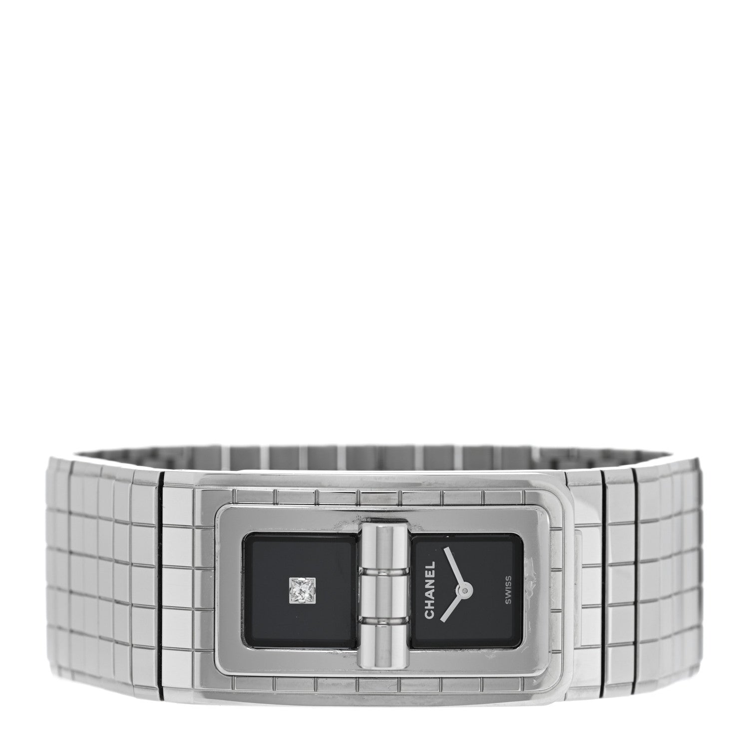 Chanel Stainless Steel Diamond 21mm Code Coco Quartz Watch Black 2 of 5