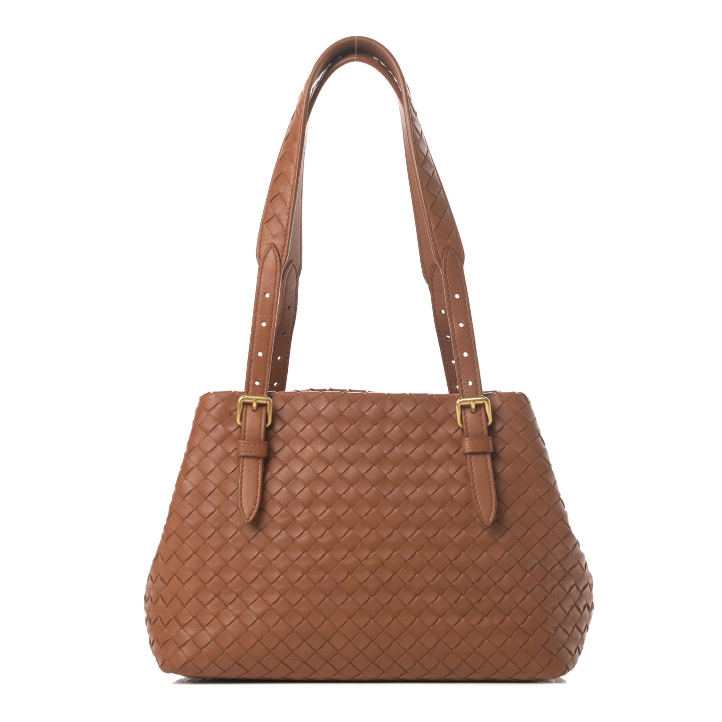 Nappa Intrecciato Seamless Tote Dark Calvados