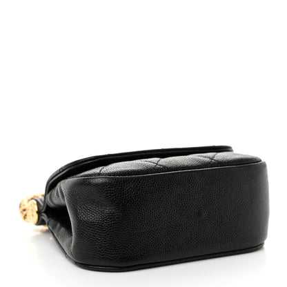 Chanel Caviar Quilted Mini Flap Clutch With Chain Black 4 of 11