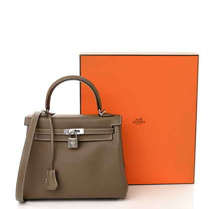 Hermes Swift Kelly Retourne 25 Etoupe 12 of 12