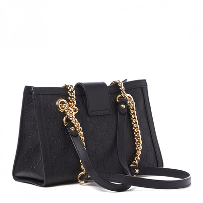 Gucci Guccissima Small Padlock Tote Black 3 of 10