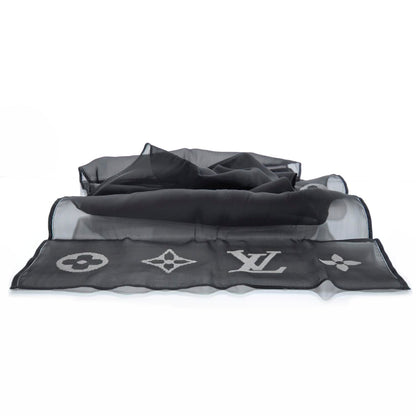 Louis Vuitton Silk Stole Scarf Metallic Monogram 3 of 7