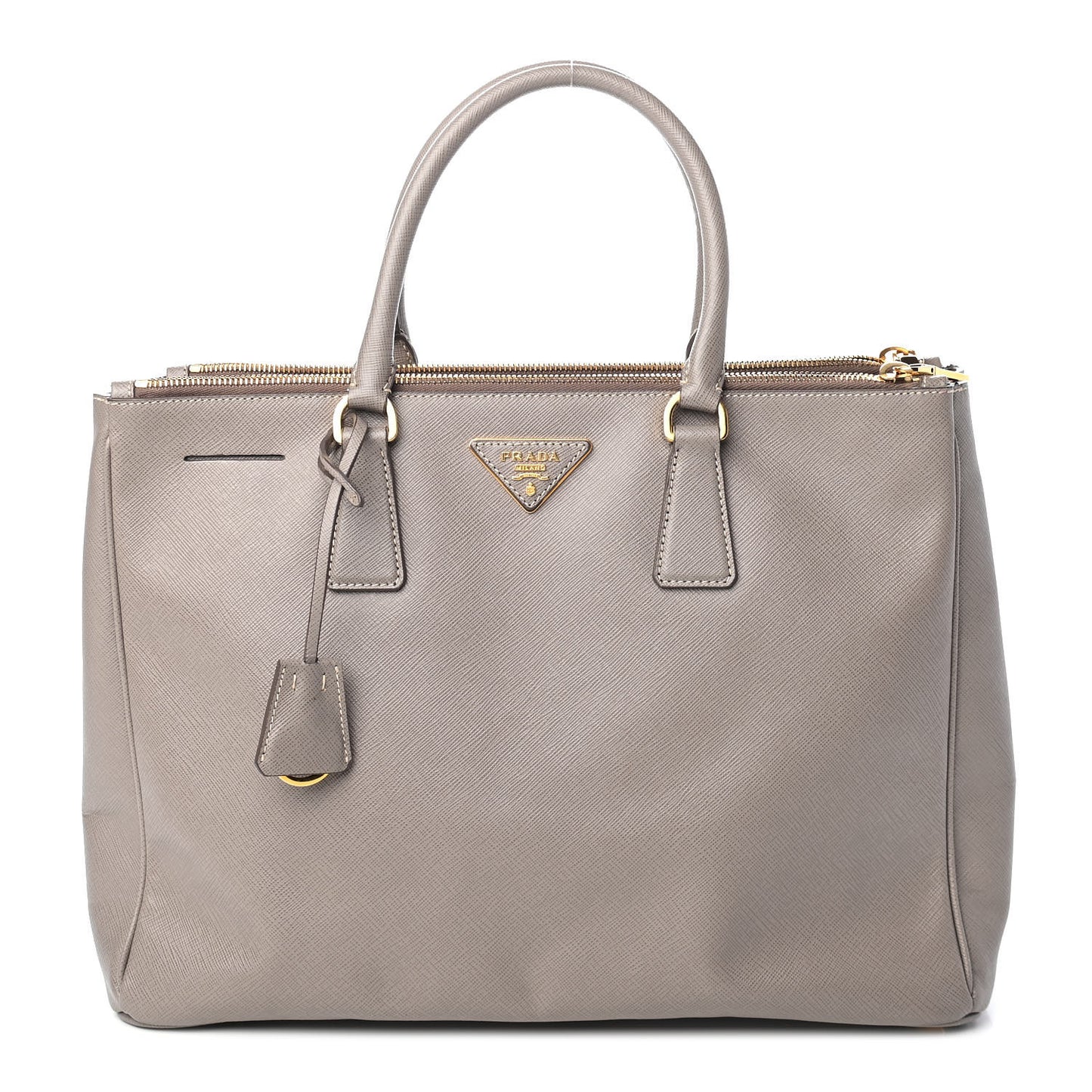 Saffiano Large Galleria Double Zip Tote Argilla
