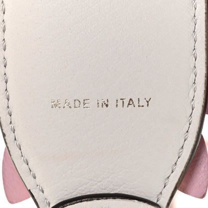Fendi Calfskin Studded Floral Strap You White Lavender Peony 3 of 4