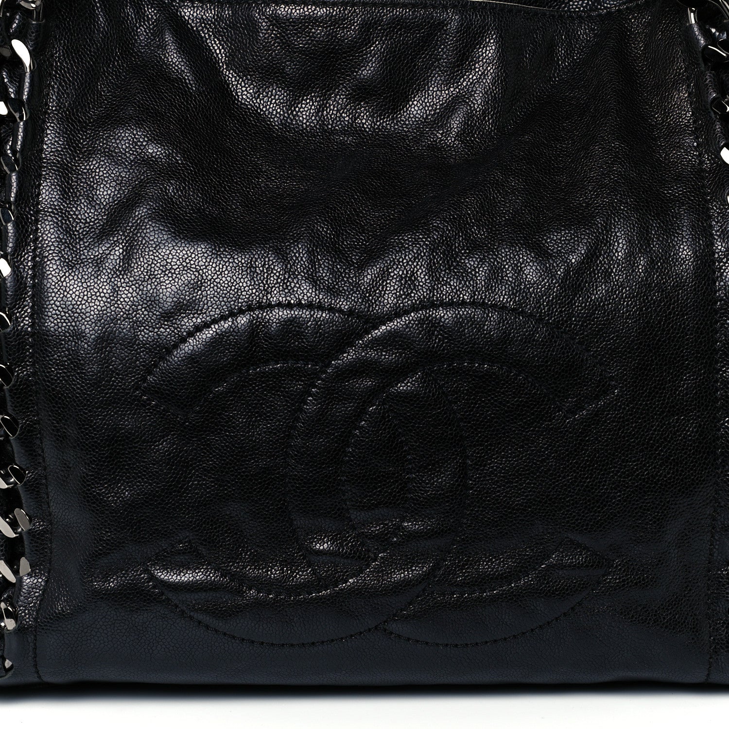 Chanel Glazed Calfskin Modern Chain Tote Black 8 of 10
