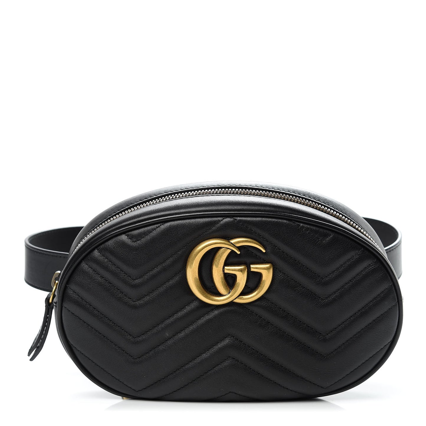 Calfskin Matelasse GG Marmont Belt Bag 85 34 Black