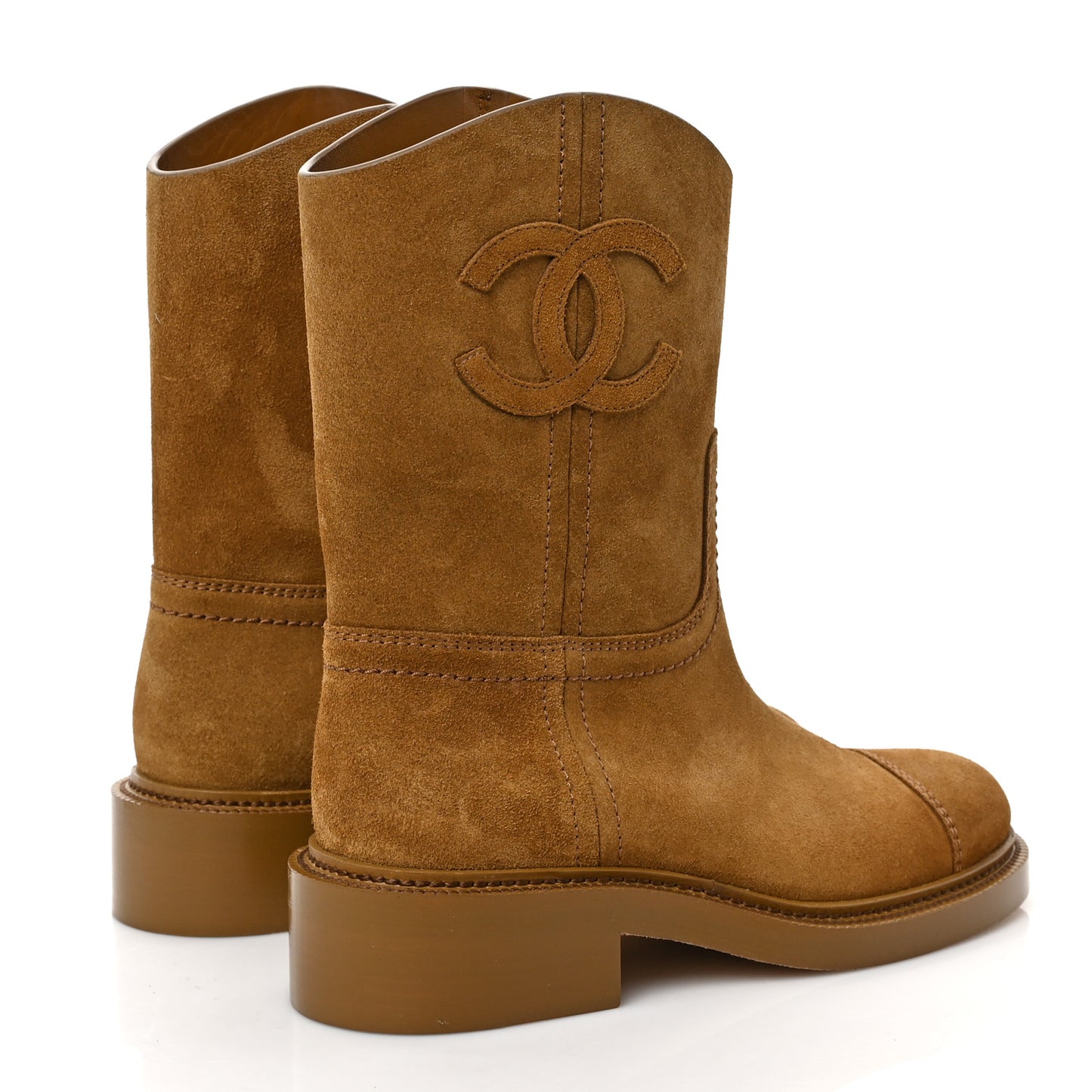 Suede CC Cap Toe Boots 37 Brown