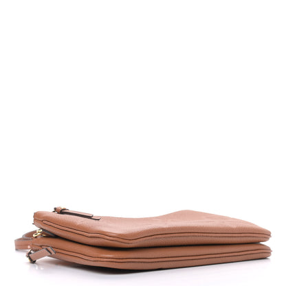 Louis Vuitton Empreinte Monogram Giant Double Zip Pochette Caramel 4 of 9