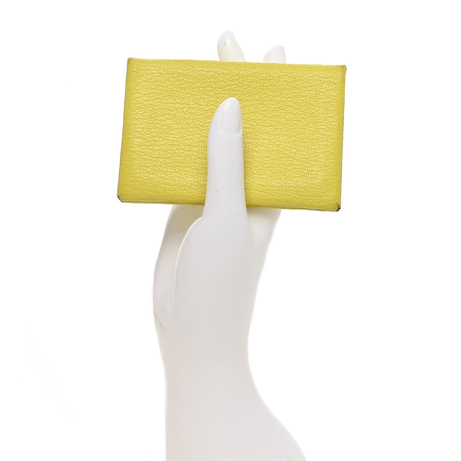 Hermes Chevre Mysore Calvi Card Case Lime 2 of 8