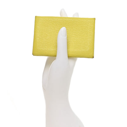 Hermes Chevre Mysore Calvi Card Case Lime 2 of 8