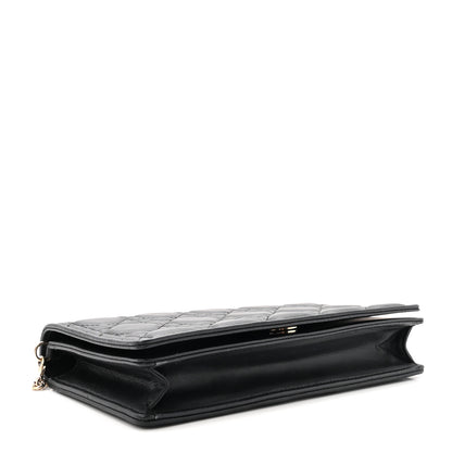 Christian Dior Lambskin Cannage Lady Dior Pouch Black 5 of 10