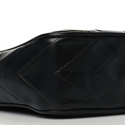Chanel Lambskin Chevron Quilted Tassel Camera Case Black 8 of 10