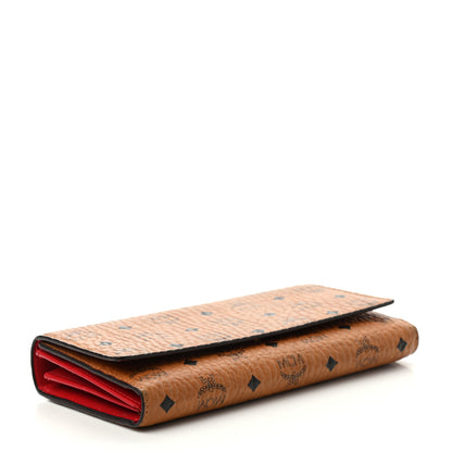 MCM Visetos Continental Flap Wallet Cognac Red 4 of 8