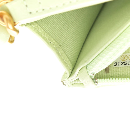 Chanel Lambskin Quilted Chanel 19 Clutch With Chain Light Green 8 of 13