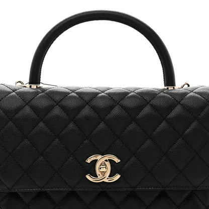 Chanel Caviar Quilted Small Coco Handle Flap Black 5 of 10