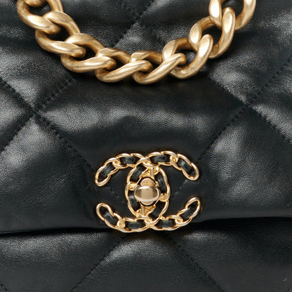 Chanel Lambskin Quilted Large Chanel 19 Flap Black 8 of 11