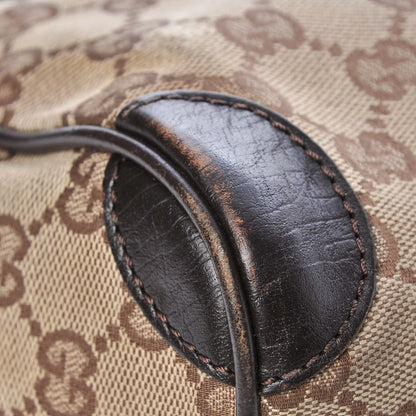 Gucci Monogram Vintage Web Mini Boston Dark Brown 12 of 26