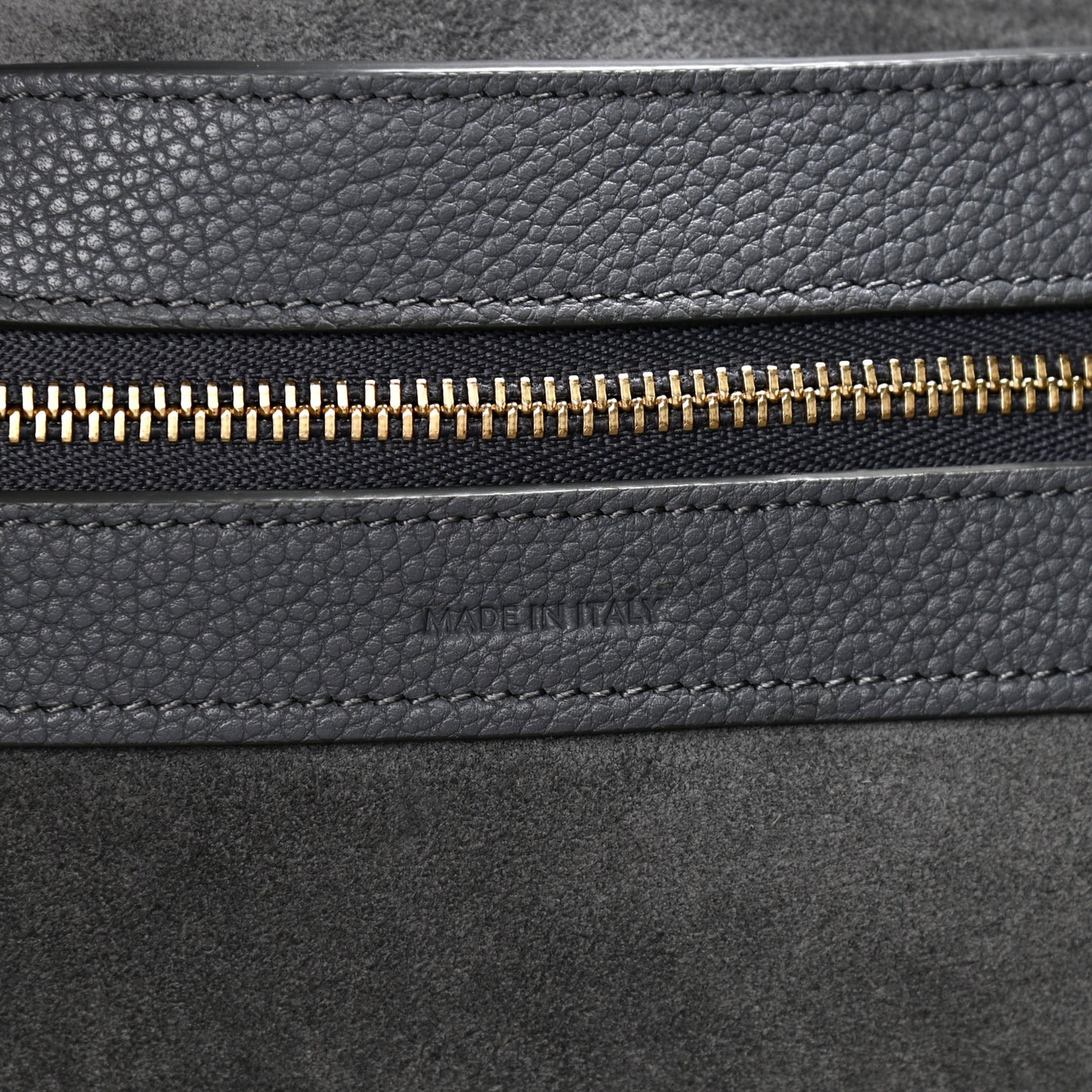 Soft Grained Calfskin Small Belt Cabas Phantom Grey