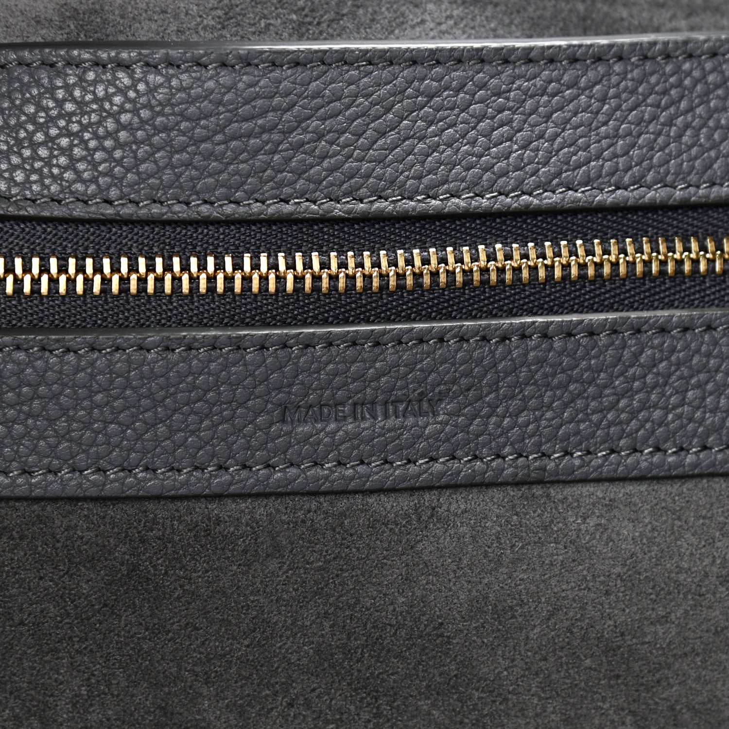 Celine Soft Grained Calfskin Small Belt Cabas Phantom Grey 6 of 12