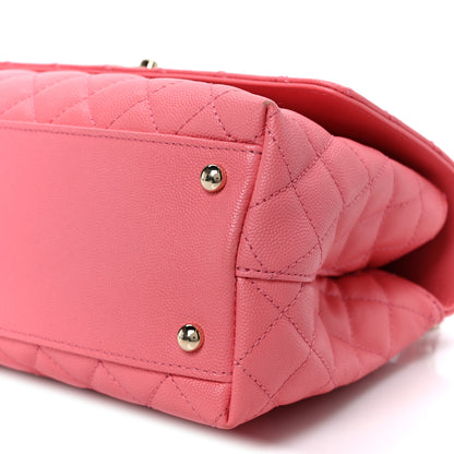 Chanel Caviar Quilted Small Coco Handle Flap Pink 9 of 9