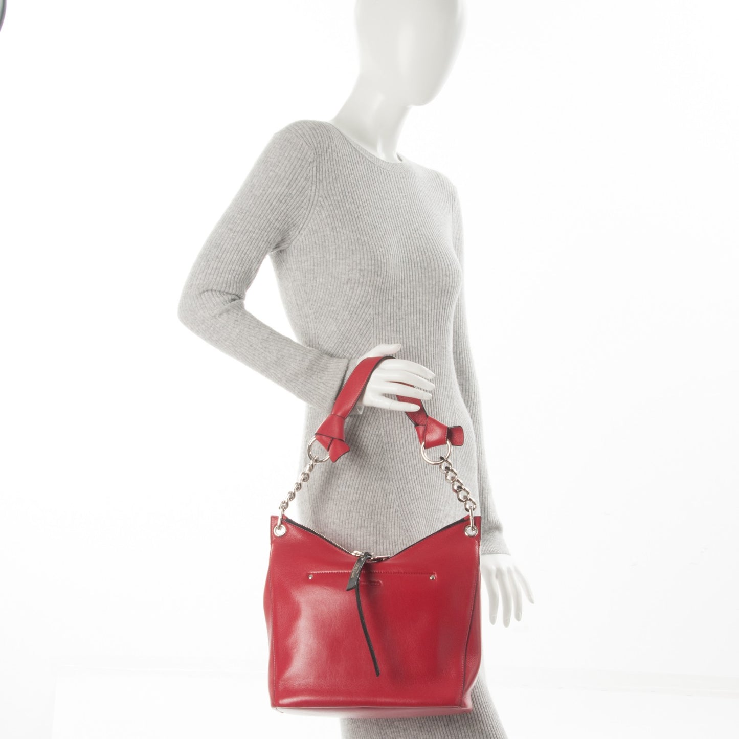 Nappa Small Raven Hobo Red