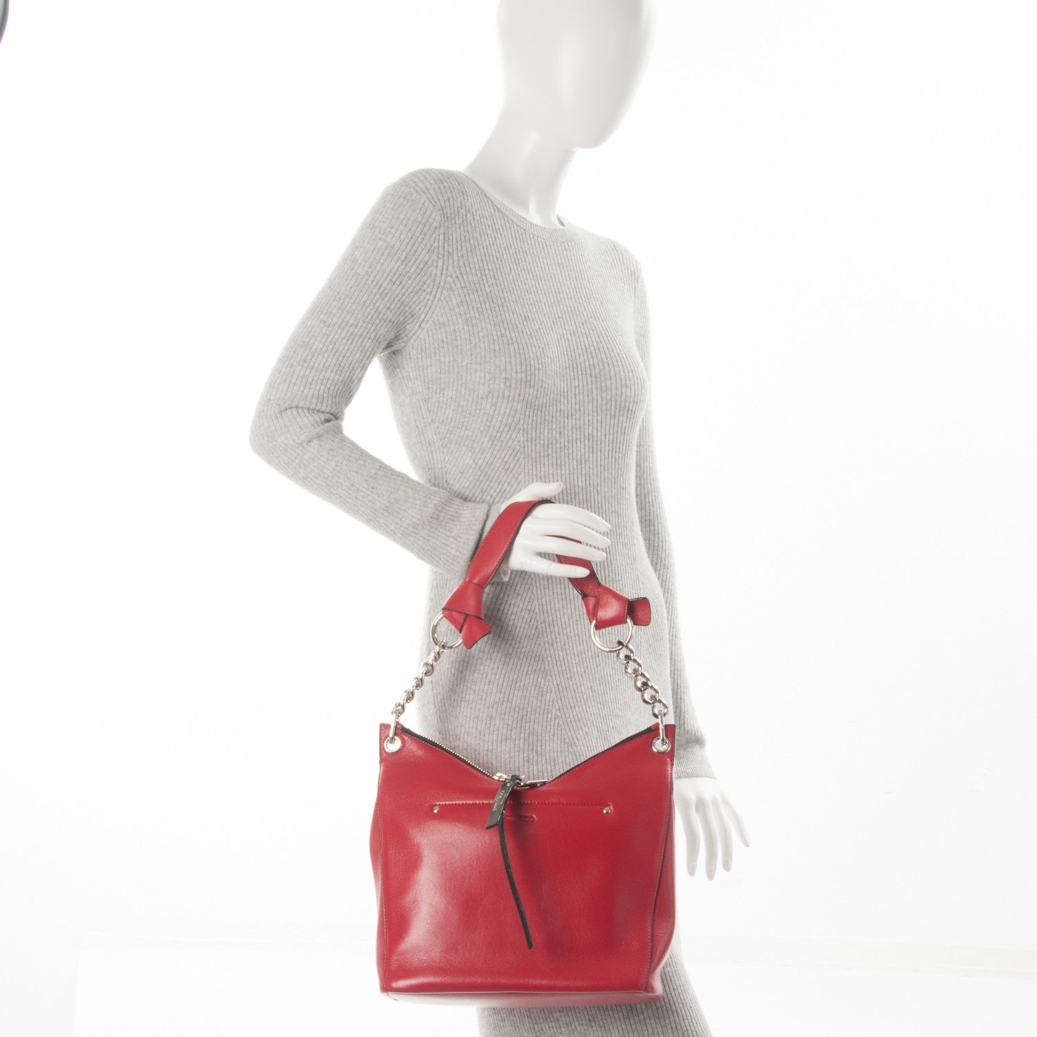 Jimmy Choo Nappa Small Raven Hobo Red 2 of 6