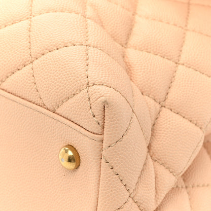 Chanel Caviar Quilted Medium Coco Handle Flap Light Beige 15 of 20