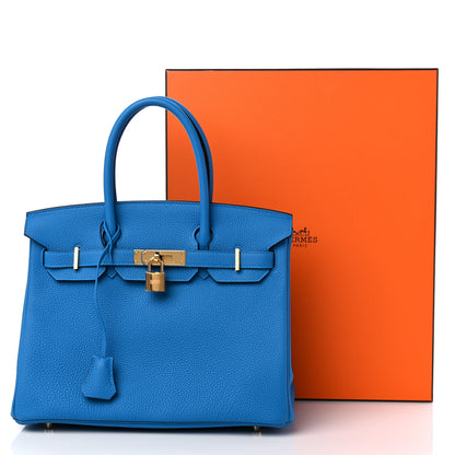Hermes Togo BIRKIN 30 Bleu Zanzibar 10 of 10
