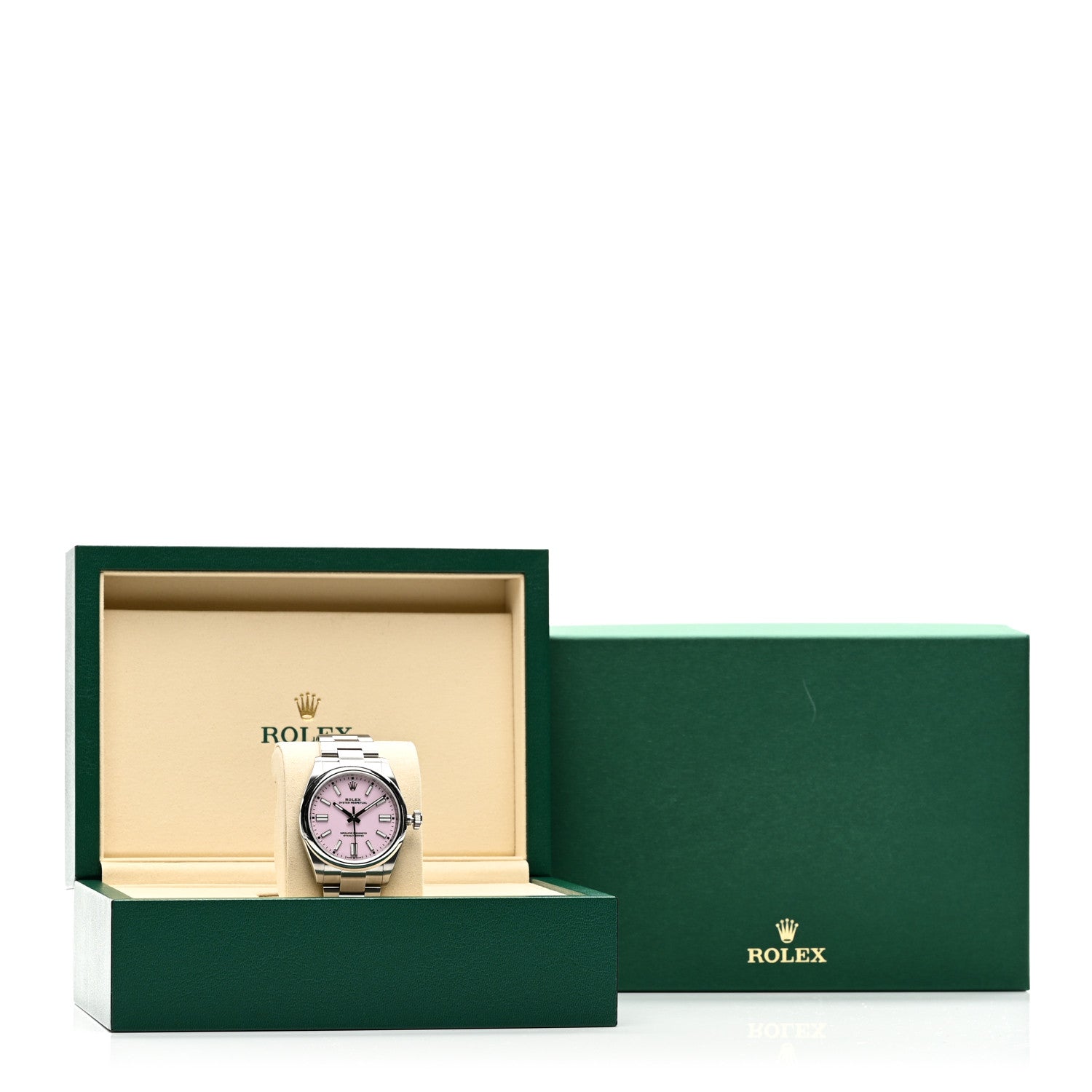 Rolex Stainless Steel 41mm Oyster Perpetual Watch Candy Pink 134300 5 of 5