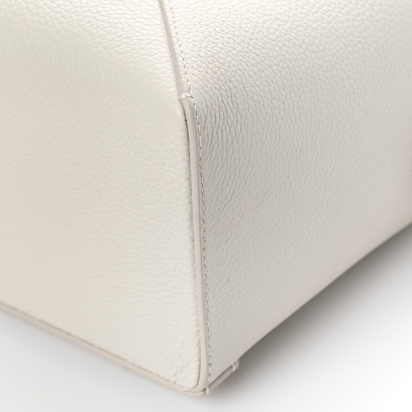 Soft Grained Calfskin Small Puzzle Edge Bag Soft White