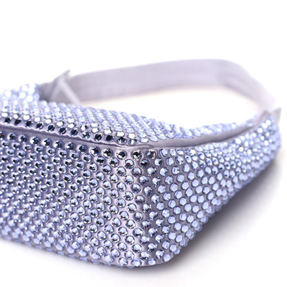 Prada Satin Crystal Mini Re-Edition 2000 Bag Glicine 10 of 10