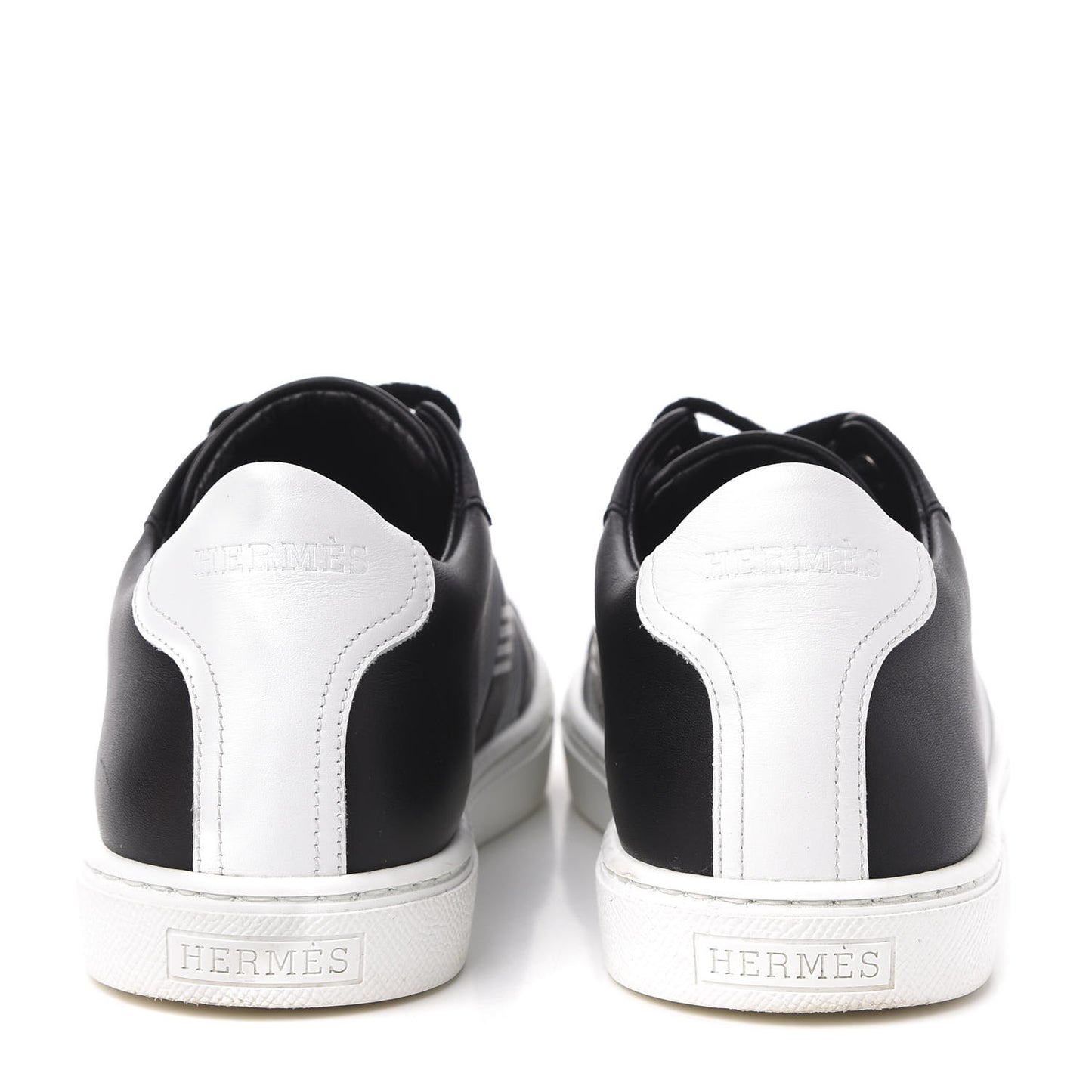 Calfskin Womens Advantage Sneakers 36 Black White
