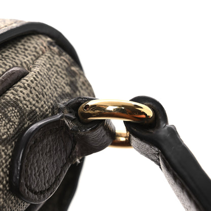 Gucci GG Supreme Monogram Textured Dollar Calfskin Web Mini Ophidia Envelope Shoulder Bag Beige Ebony 10 of 10