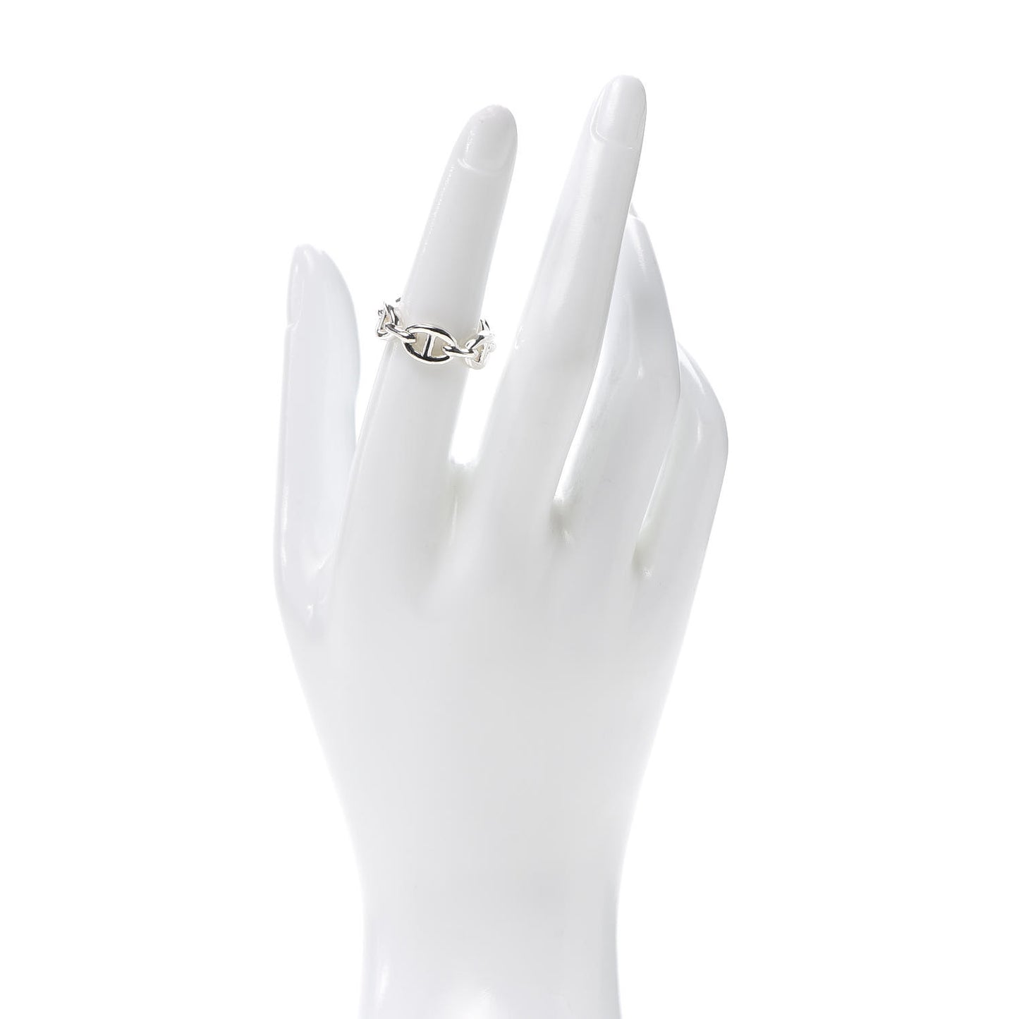 Sterling Silver PM Chaine d'Ancre Enchainee Band Ring 52 6