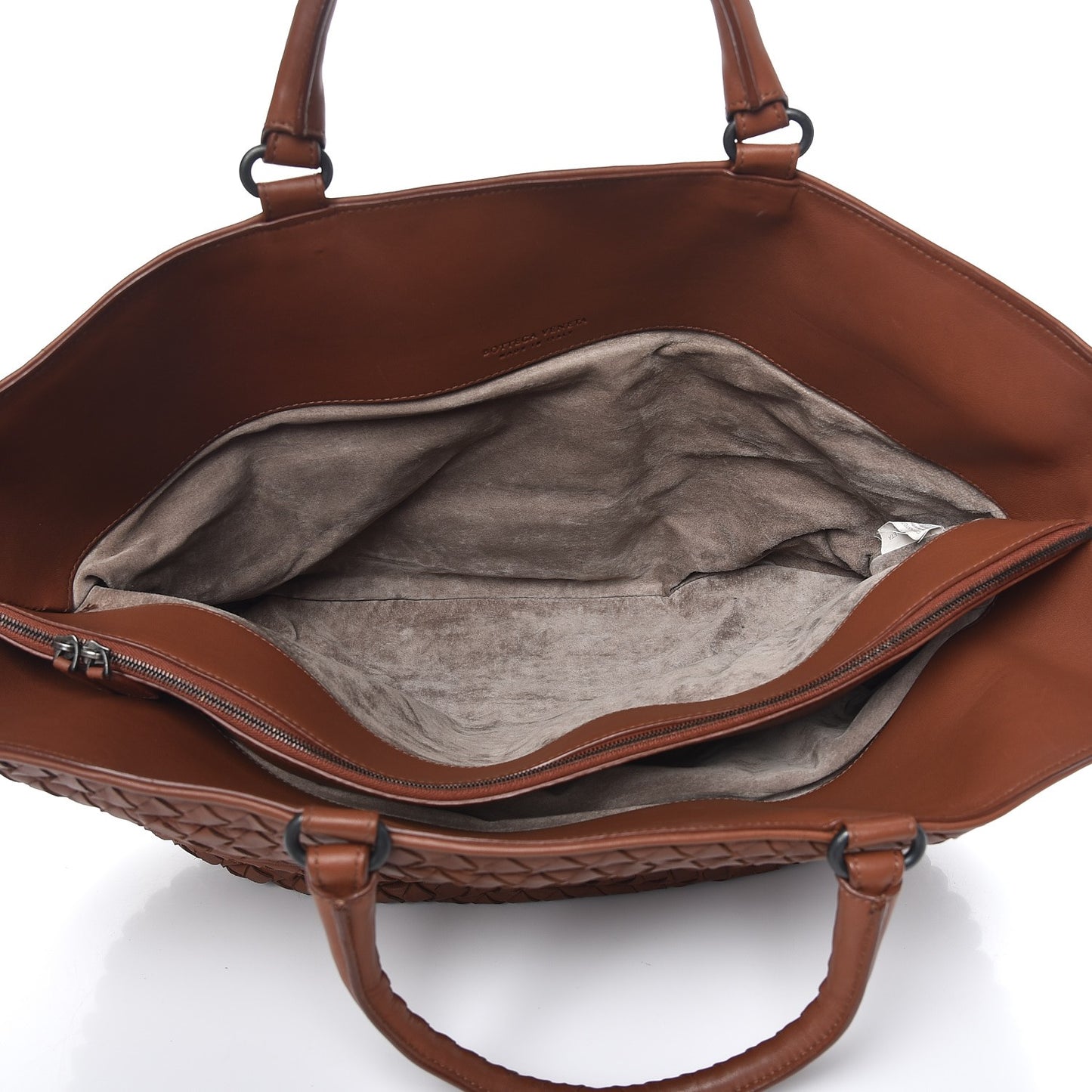 Intrecciato Nappa Spiral Shopper Tote Tea