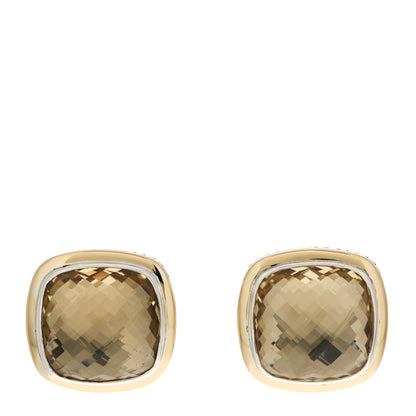 David Yurman Sterling Silver 18K Yellow Gold Citrine 14mm Albion Earrings 1 of 4