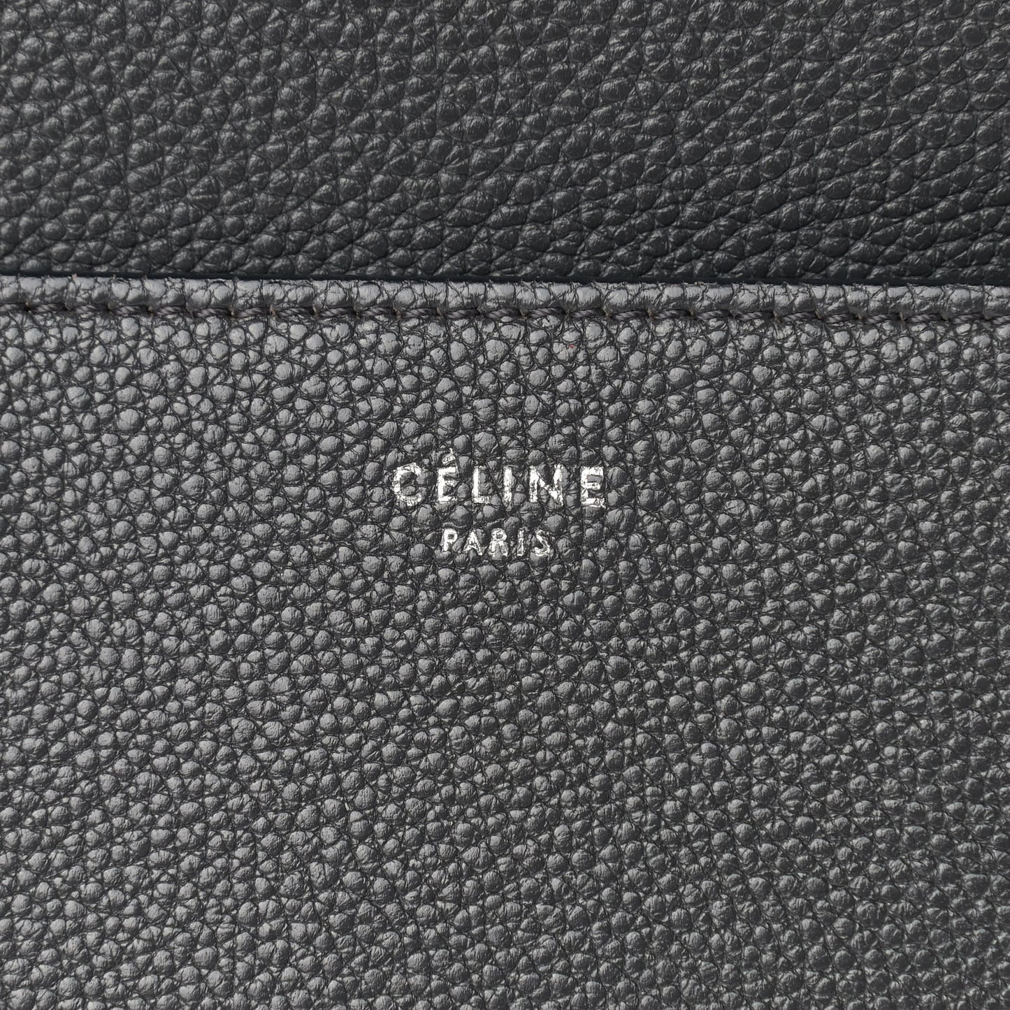 Soft Grained Calfskin Sangle Bucket Bag Anthracite