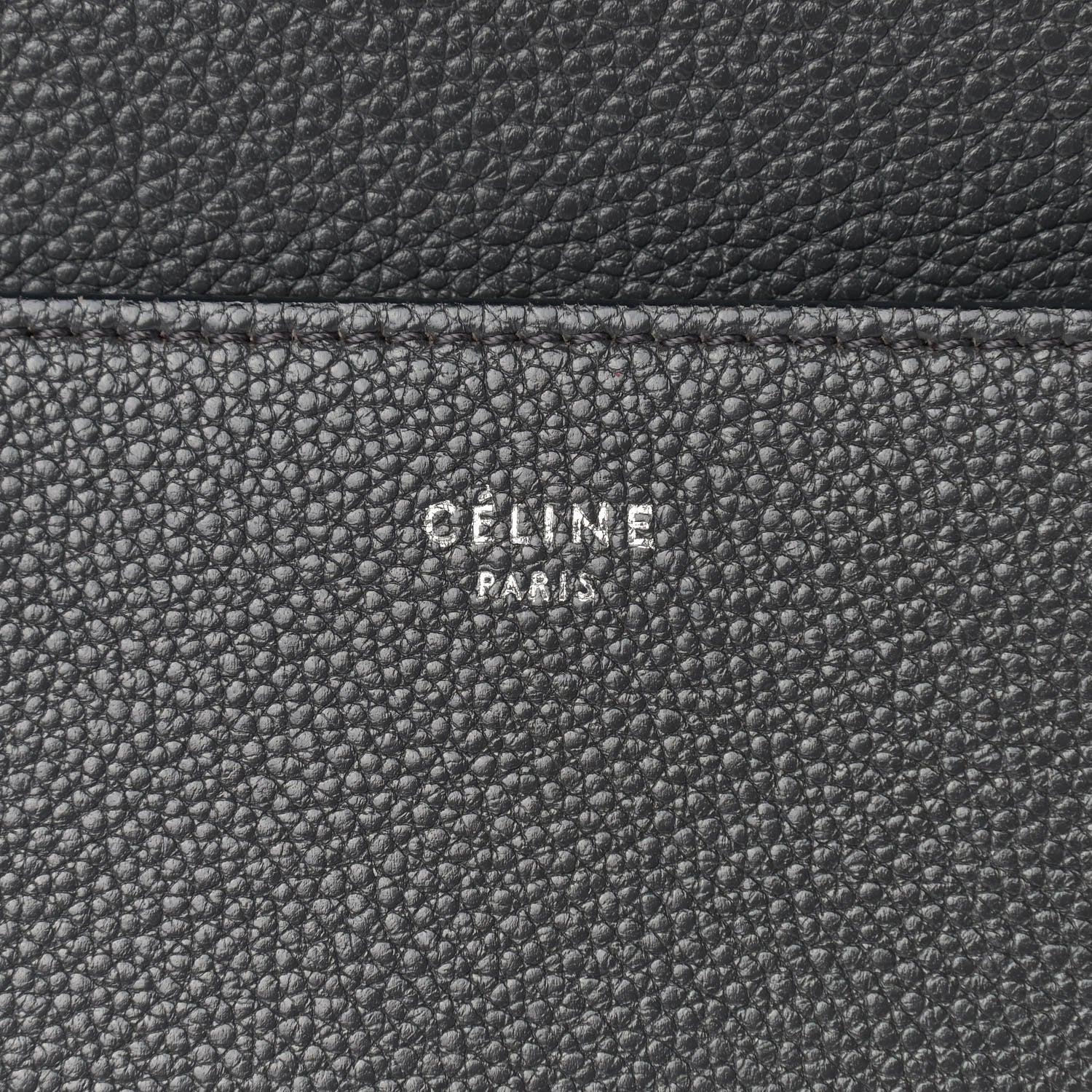 Celine Soft Grained Calfskin Sangle Bucket Bag Anthracite 11 of 12