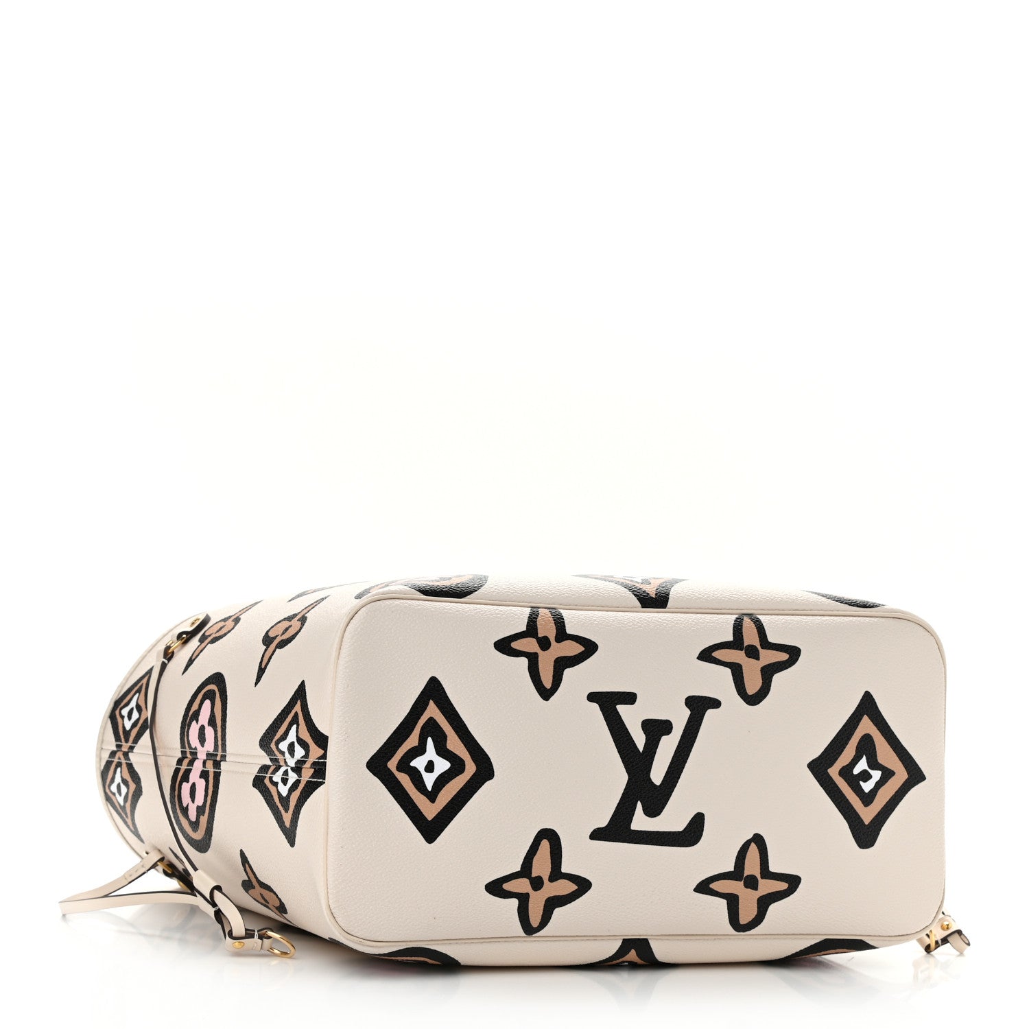 Louis Vuitton Monogram Giant Wild At Heart Neverfull MM Creme 5 of 10