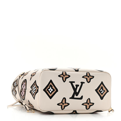 Louis Vuitton Monogram Giant Wild At Heart Neverfull MM Creme 5 of 10