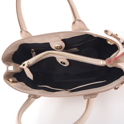 Burberry Derby Calfskin House Check Medium Banner Tote Beige 5 of 11