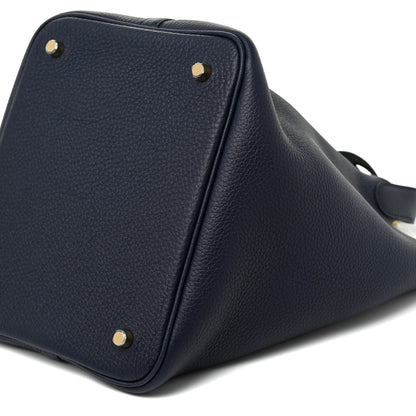 Hermes Taurillon Clemence Picotin Lock 22 MM Bleu Nuit 16 of 18