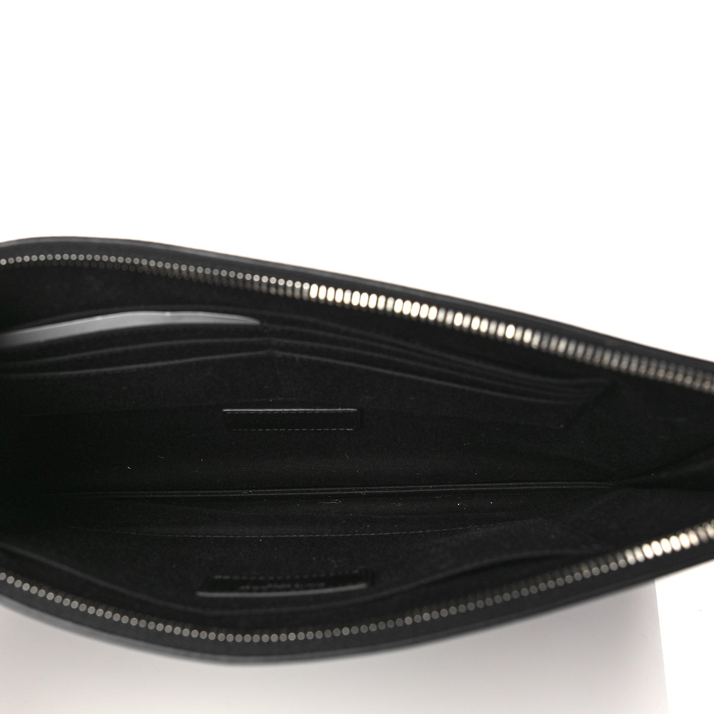 Calfskin Zipped Clutch Black