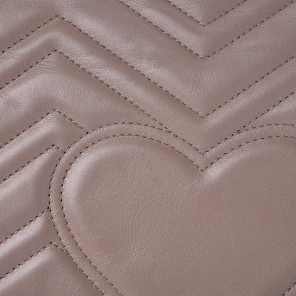 Gucci Calfskin Matelasse Heart Large GG Marmont Shoulder Bag Porcelain Rose 12 of 12