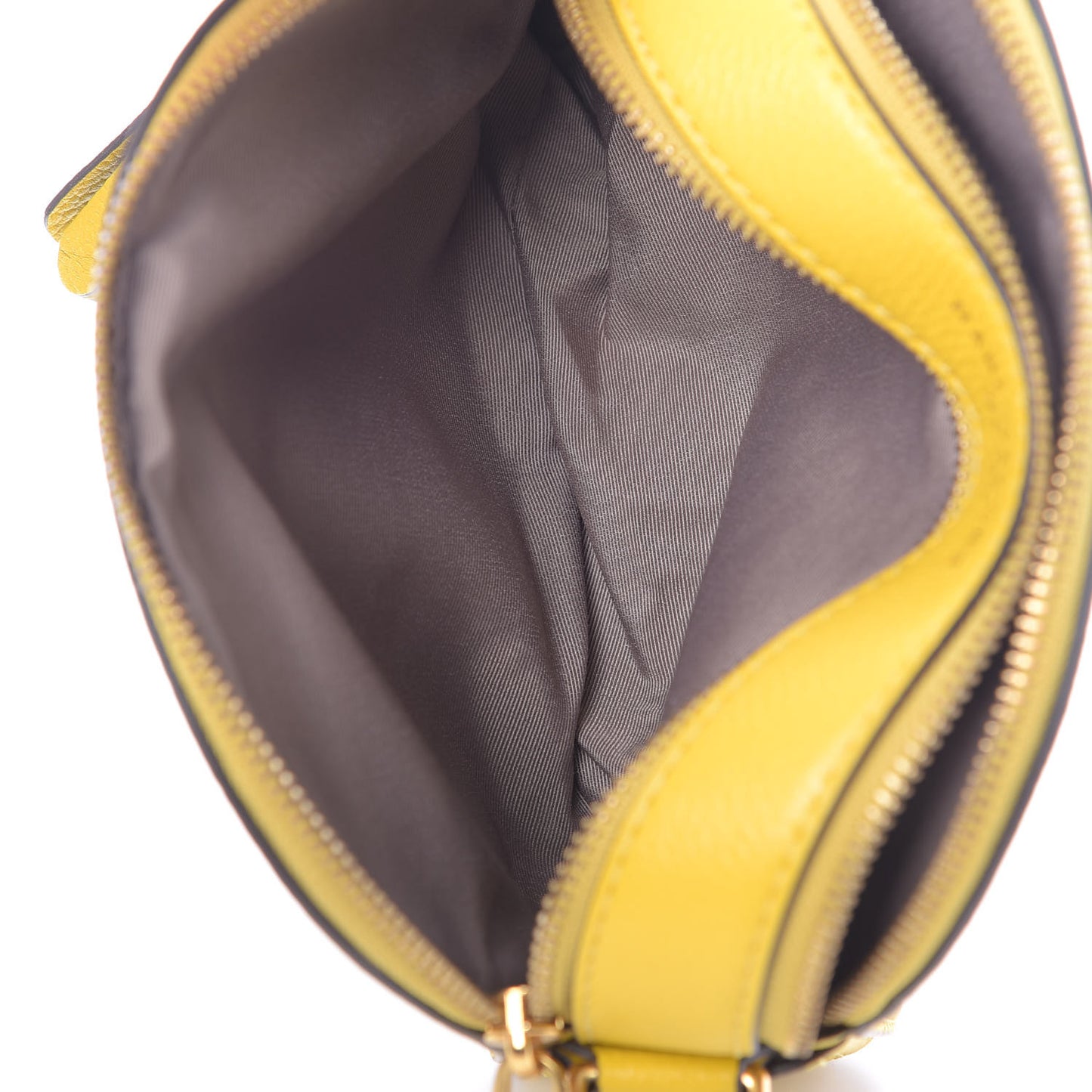 Calfskin Shutter Camera Crossbody Bag Sunshine Yellow