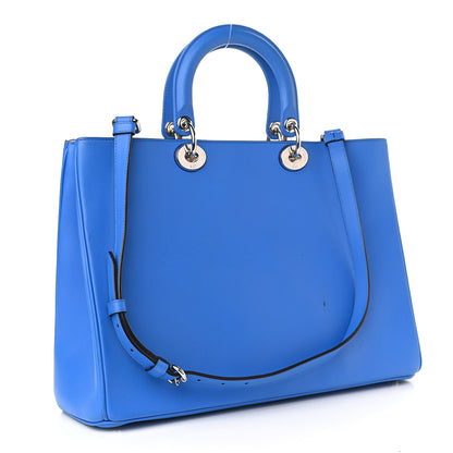 Christian Dior Smooth Calfskin Large Diorissimo Tote Blue 4 of 13