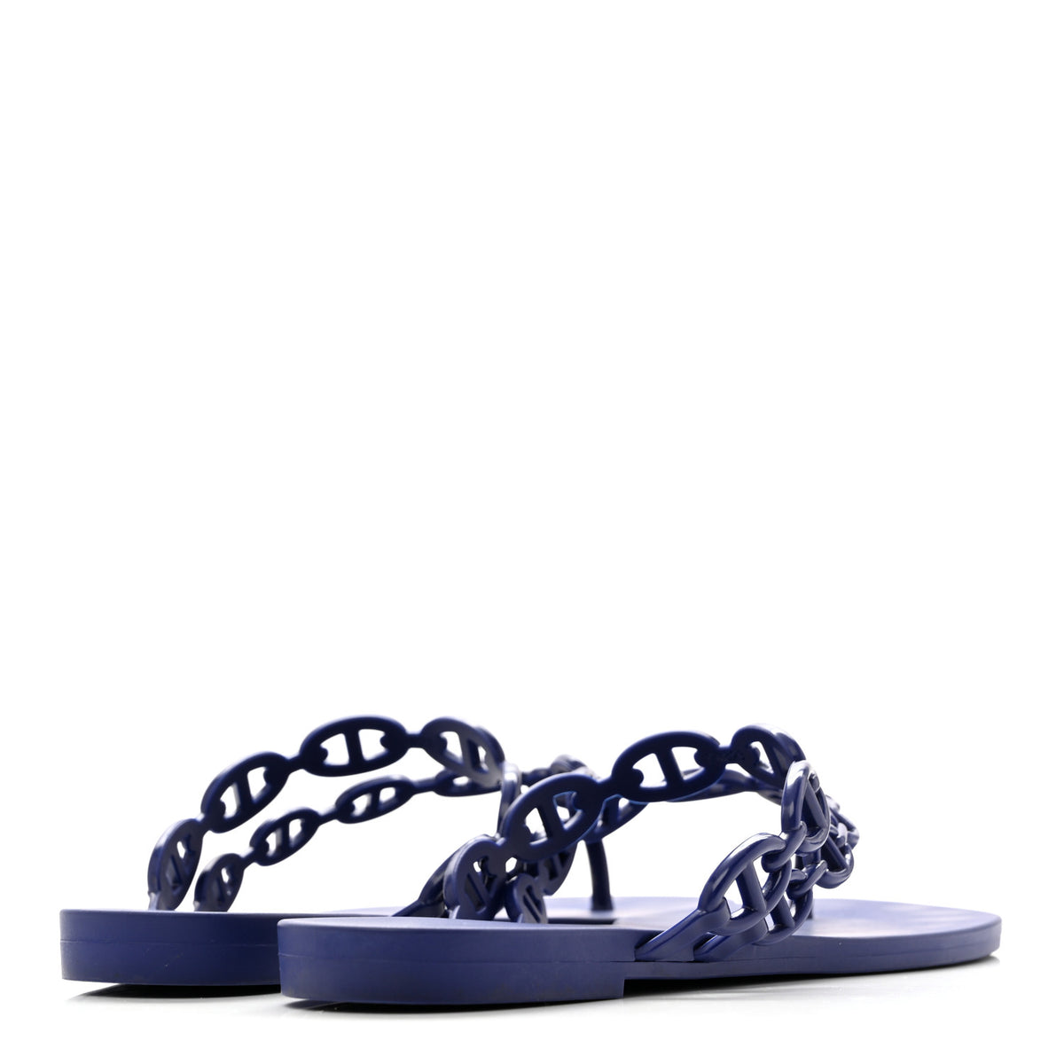 Hermes Rubber Chaine d'Ancre Island Sandals 39 Violet Iris 5 of 9