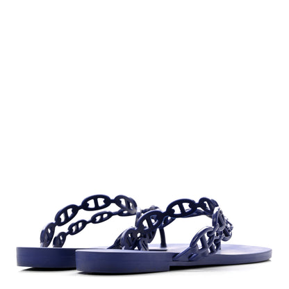 Hermes Rubber Chaine d'Ancre Island Sandals 39 Violet Iris 5 of 9