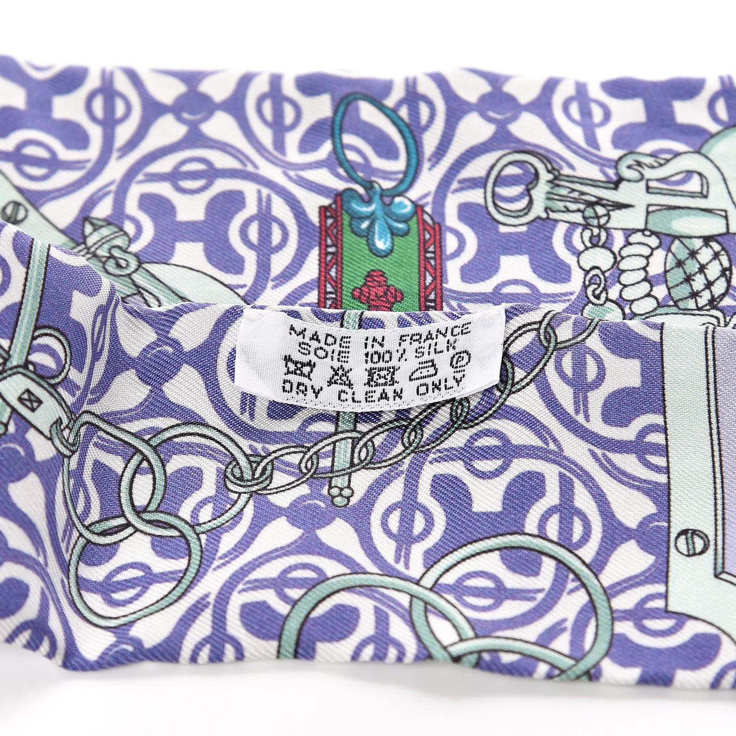 Silk Mors Et Gourmettes Remix Twilly Parme Vert Mauve